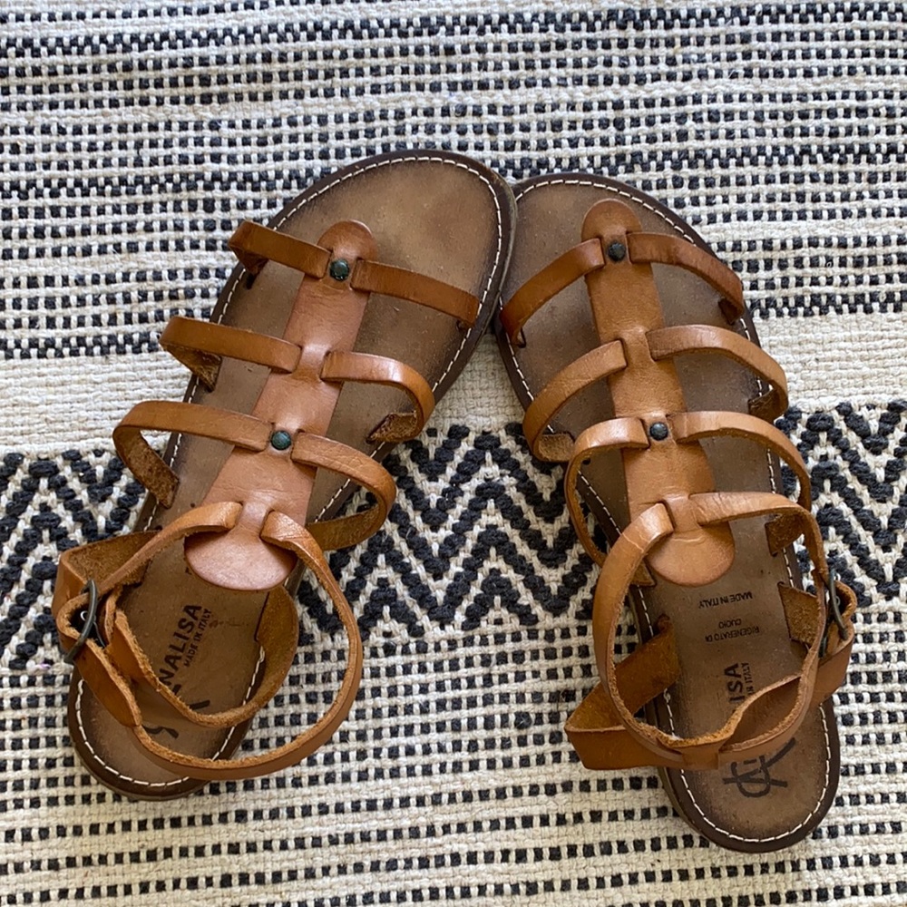 Italian leather sandals 38